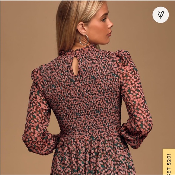 Lulu’s | Floral long sleeves dress | Size Small - Picture 5 of 11